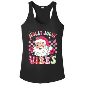 Groovy Cute Santa Claus Christmas Vibes Xmas Girl Ladies PosiCharge Competitor Racerback Tank