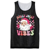 Groovy Cute Santa Claus Christmas Vibes Xmas Girl Mesh Reversible Basketball Jersey Tank