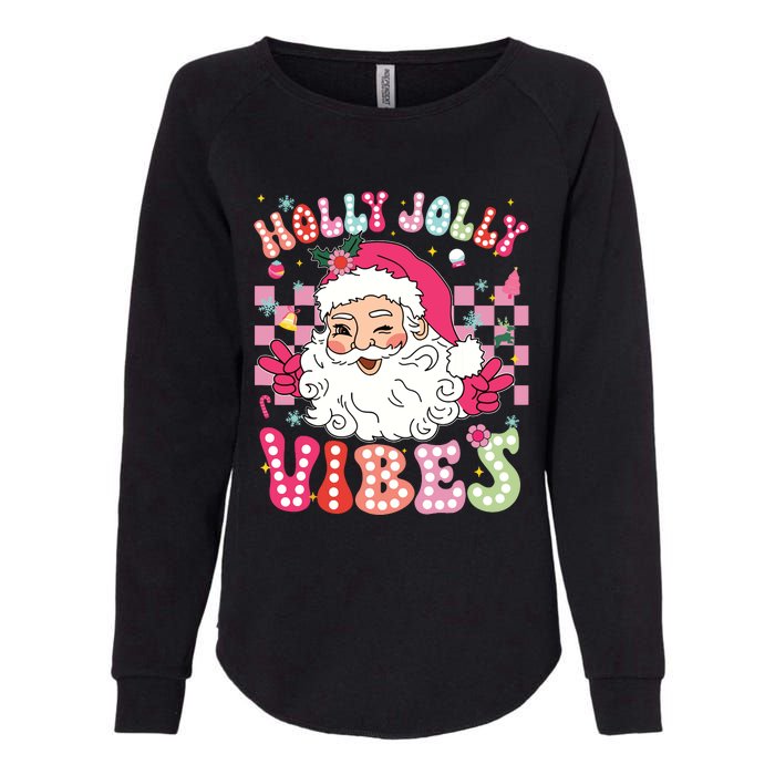 Groovy Cute Santa Claus Christmas Vibes Xmas Girl Womens California Wash Sweatshirt