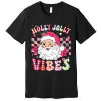 Groovy Cute Santa Claus Christmas Vibes Xmas Girl Premium T-Shirt