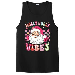 Groovy Cute Santa Claus Christmas Vibes Xmas Girl PosiCharge Competitor Tank