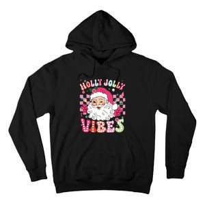 Groovy Cute Santa Claus Christmas Vibes Xmas Girl Tall Hoodie