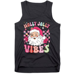 Groovy Cute Santa Claus Christmas Vibes Xmas Girl Tank Top