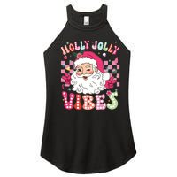 Groovy Cute Santa Claus Christmas Vibes Xmas Girl Women's Perfect Tri Rocker Tank