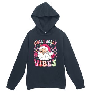 Groovy Cute Santa Claus Christmas Vibes Xmas Girl Urban Pullover Hoodie