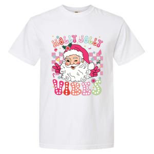 Groovy Cute Santa Claus Christmas Vibes Xmas Girl Garment-Dyed Heavyweight T-Shirt