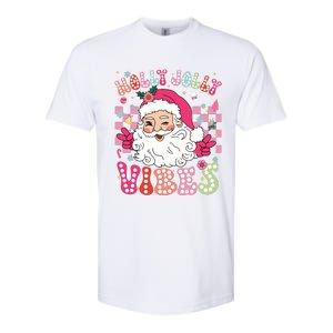 Groovy Cute Santa Claus Christmas Vibes Xmas Girl Softstyle CVC T-Shirt