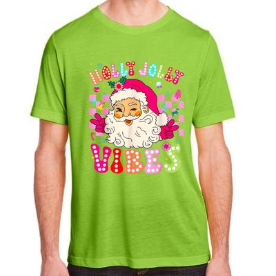 Groovy Cute Santa Claus Christmas Vibes Xmas Adult ChromaSoft Performance T-Shirt