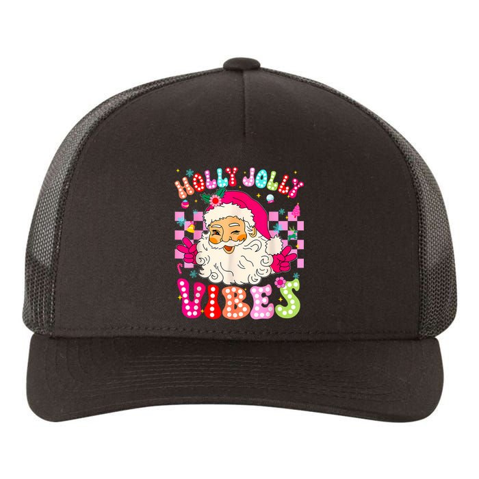 Groovy Cute Santa Claus Christmas Vibes Xmas Yupoong Adult 5-Panel Trucker Hat