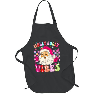 Groovy Cute Santa Claus Christmas Vibes Xmas Apron