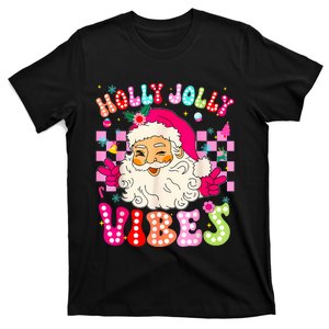 Groovy Cute Santa Claus Christmas Vibes Xmas T-Shirt