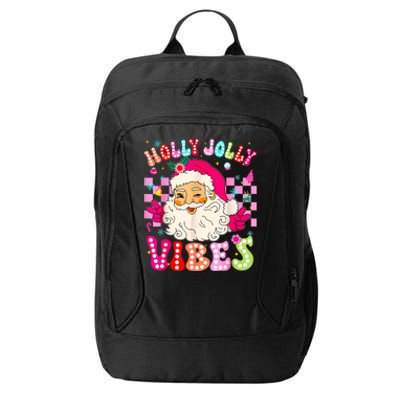 Groovy Cute Santa Claus Christmas Vibes Xmas City Backpack