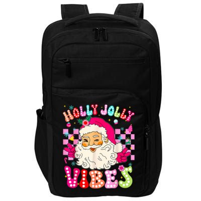 Groovy Cute Santa Claus Christmas Vibes Xmas Impact Tech Backpack