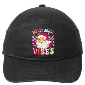 Groovy Cute Santa Claus Christmas Vibes Xmas 7-Panel Snapback Hat