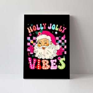 Groovy Cute Santa Claus Christmas Vibes Xmas Canvas