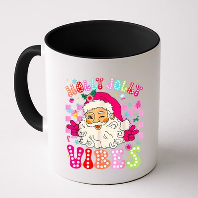 Groovy Cute Santa Claus Christmas Vibes Xmas Mug