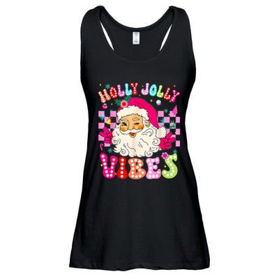 Groovy Cute Santa Claus Christmas Vibes Xmas Ladies Essential Flowy Tank