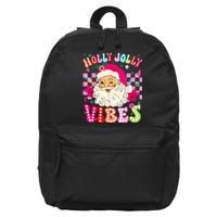 Groovy Cute Santa Claus Christmas Vibes Xmas 16 in Basic Backpack