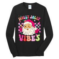 Groovy Cute Santa Claus Christmas Vibes Xmas Tall Long Sleeve T-Shirt