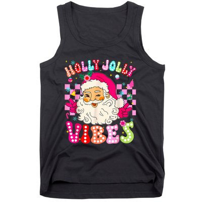 Groovy Cute Santa Claus Christmas Vibes Xmas Tank Top