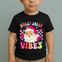 Groovy Cute Santa Claus Christmas Vibes Xmas Toddler T-Shirt