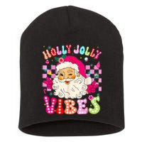 Groovy Cute Santa Claus Christmas Vibes Xmas Short Acrylic Beanie