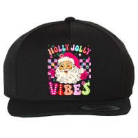 Groovy Cute Santa Claus Christmas Vibes Xmas Wool Snapback Cap