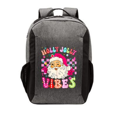 Groovy Cute Santa Claus Christmas Vibes Xmas Vector Backpack