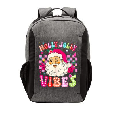 Groovy Cute Santa Claus Christmas Vibes Xmas Vector Backpack