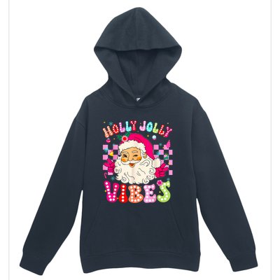 Groovy Cute Santa Claus Christmas Vibes Xmas Urban Pullover Hoodie