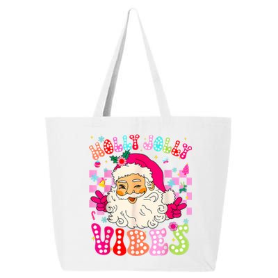 Groovy Cute Santa Claus Christmas Vibes Xmas 25L Jumbo Tote