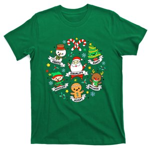 Groovy Christmas Special Education Teacher Xmas Inclusion Diversity Gift T-Shirt