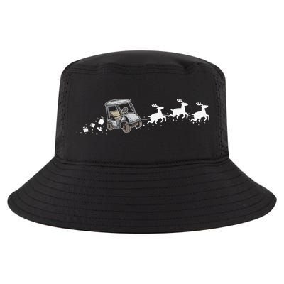 Golf Cart Santa Christmas Sleigh Funny Golf Club Cool Comfort Performance Bucket Hat
