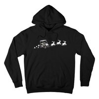 Golf Cart Santa Christmas Sleigh Funny Golf Club Hoodie