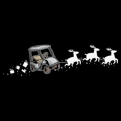 Golf Cart Santa Christmas Sleigh Funny Golf Club T-Shirt