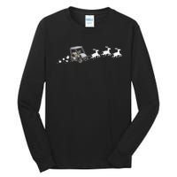 Golf Cart Santa Christmas Sleigh Funny Golf Club Tall Long Sleeve T-Shirt