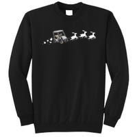 Golf Cart Santa Christmas Sleigh Funny Golf Club Tall Sweatshirt