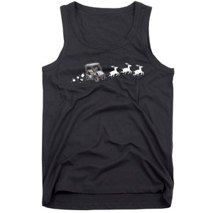 Golf Cart Santa Christmas Sleigh Funny Golf Club Tank Top