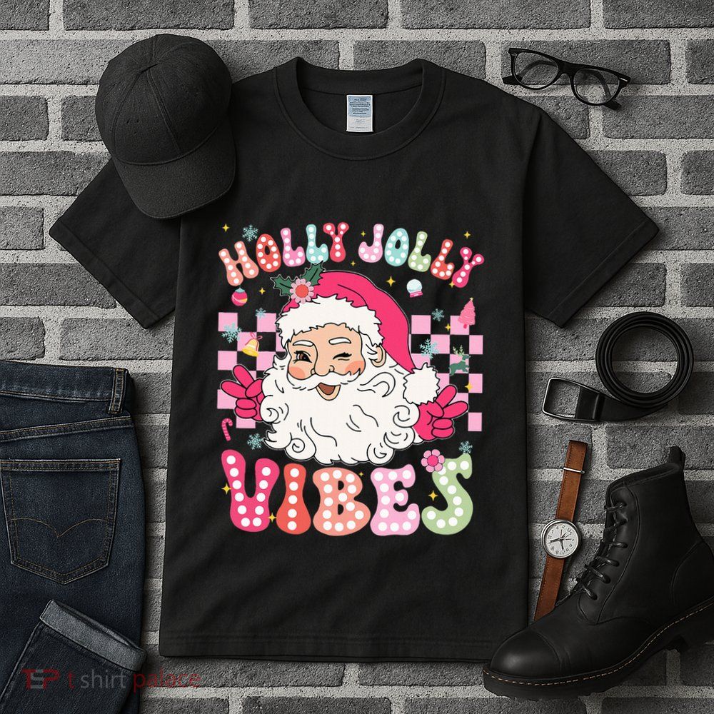 Groovy Cute Santa Claus Christmas Vibes Xmas Tall T-Shirt