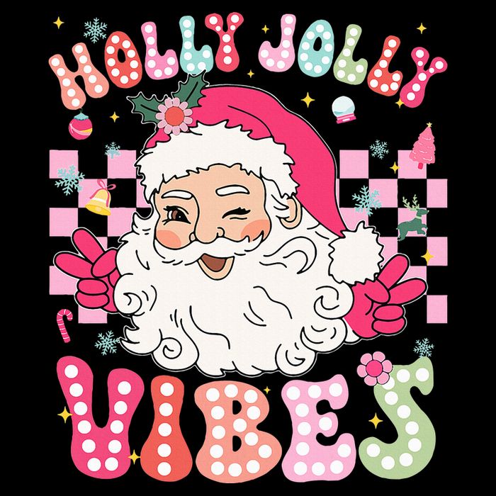 Groovy Cute Santa Claus Christmas Vibes Xmas 16 in Basic Backpack