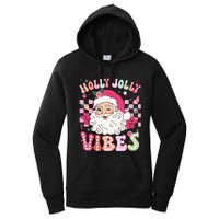 Groovy Cute Santa Claus Christmas Vibes Xmas Women's Pullover Hoodie