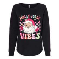 Groovy Cute Santa Claus Christmas Vibes Xmas Womens California Wash Sweatshirt