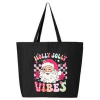 Groovy Cute Santa Claus Christmas Vibes Xmas 25L Jumbo Tote