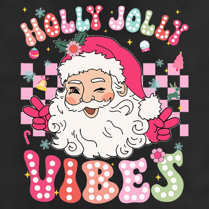 Groovy Cute Santa Claus Christmas Vibes Xmas 25L Jumbo Tote