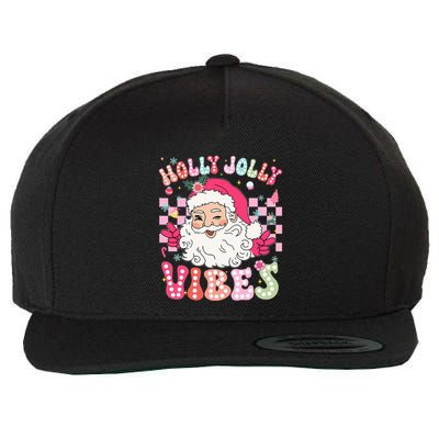 Groovy Cute Santa Claus Christmas Vibes Xmas Wool Snapback Cap