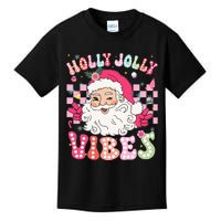 Groovy Cute Santa Claus Christmas Vibes Xmas Kids T-Shirt