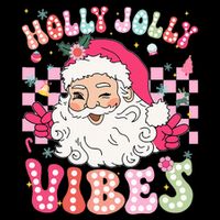 Groovy Cute Santa Claus Christmas Vibes Xmas Zip Tote Bag