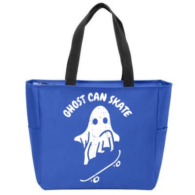 Ghost Can Skate Halloween Costume Ghoul Skateboard Skater Great Gift Zip Tote Bag