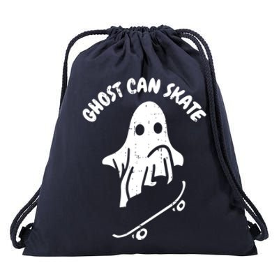 Ghost Can Skate Halloween Costume Ghoul Skateboard Skater Great Gift Drawstring Bag