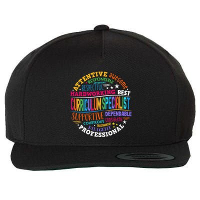 Groovy Curriculum Specialist Appreciation Back To School Wool Snapback Cap